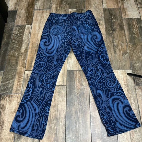 DG2 Diane Gilman paisley print medium wash bootleg jeans stretchy women’s sz 10p - Picture 5 of 6